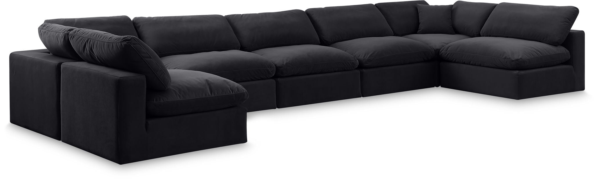 Comfy - 7 Piece Velvet Modular Armless Sectional - Urban Living Furniture (Los Angeles, CA)