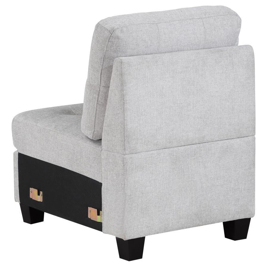 Georgina - Upholstered Armless Chair Steel - Beige - Urban Living Furniture (Los Angeles, CA)