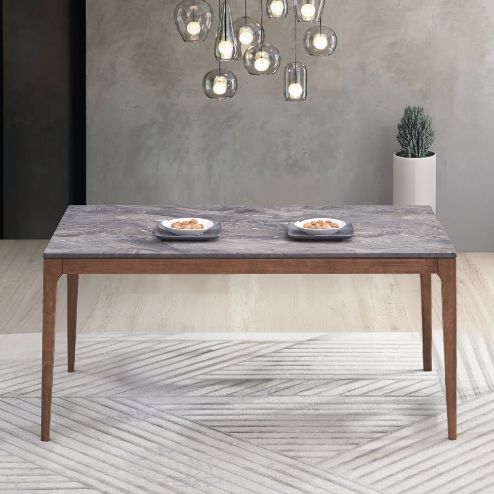 Bevis - Dining Table - Engineered Stone Top & Walnut - Urban Living Furniture (Los Angeles, CA)