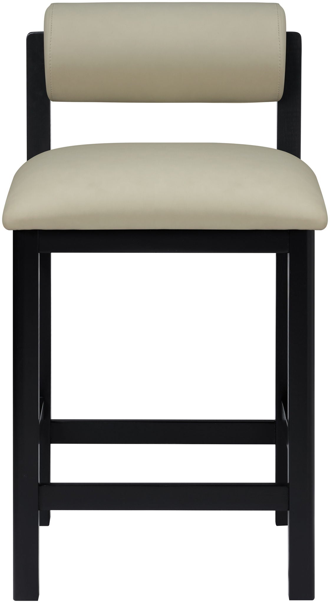 Roundhill - Faux Leather Counter Stool - Black Frame