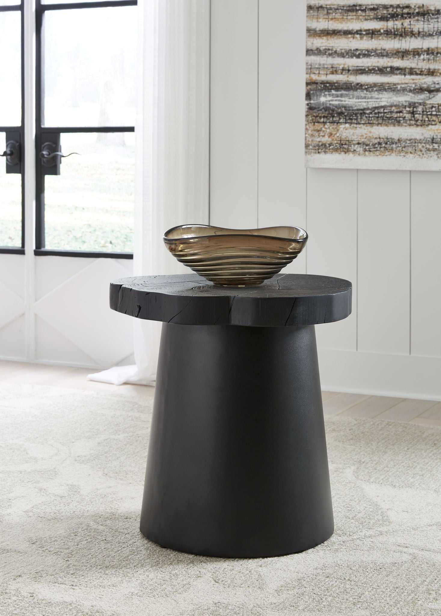 Wimbell - Black - Round End Table - Urban Living Furniture (Los Angeles, CA)