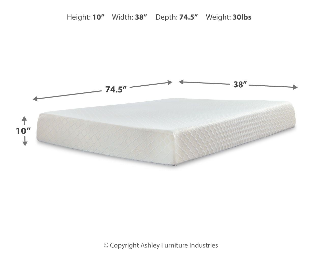 10 Inch Chime Memory Foam - Firm Memory Foam Mattress - Urban Living Furniture (Los Angeles, CA)