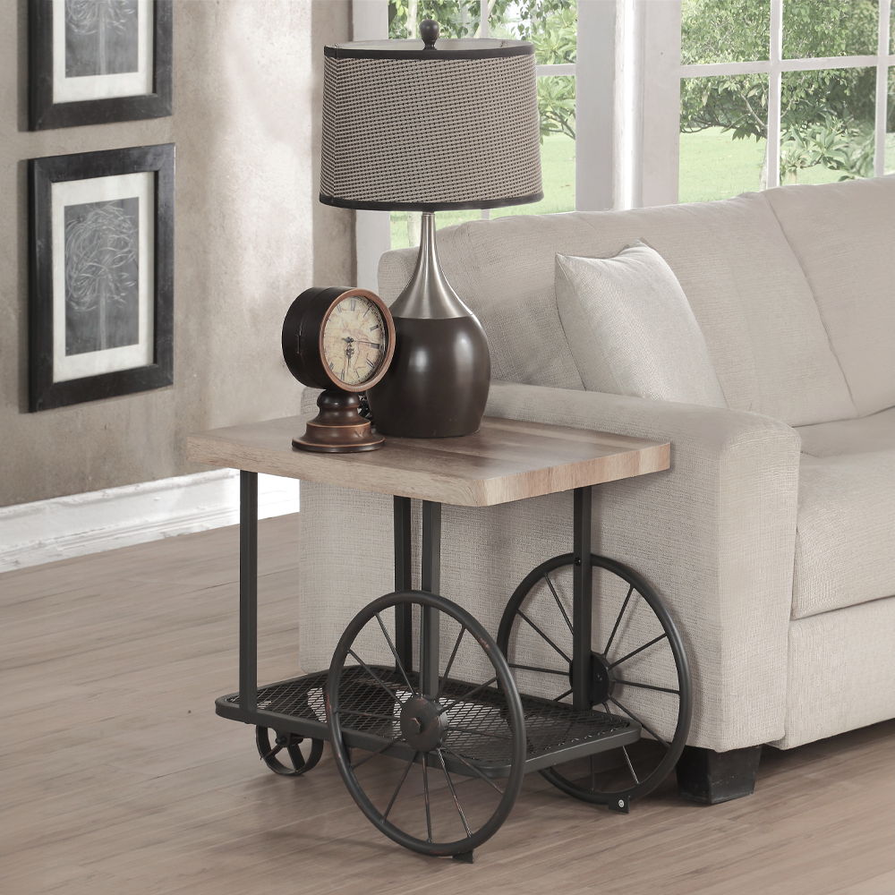 Francie - End Table - Oak & Antique Gray - Urban Living Furniture (Los Angeles, CA)