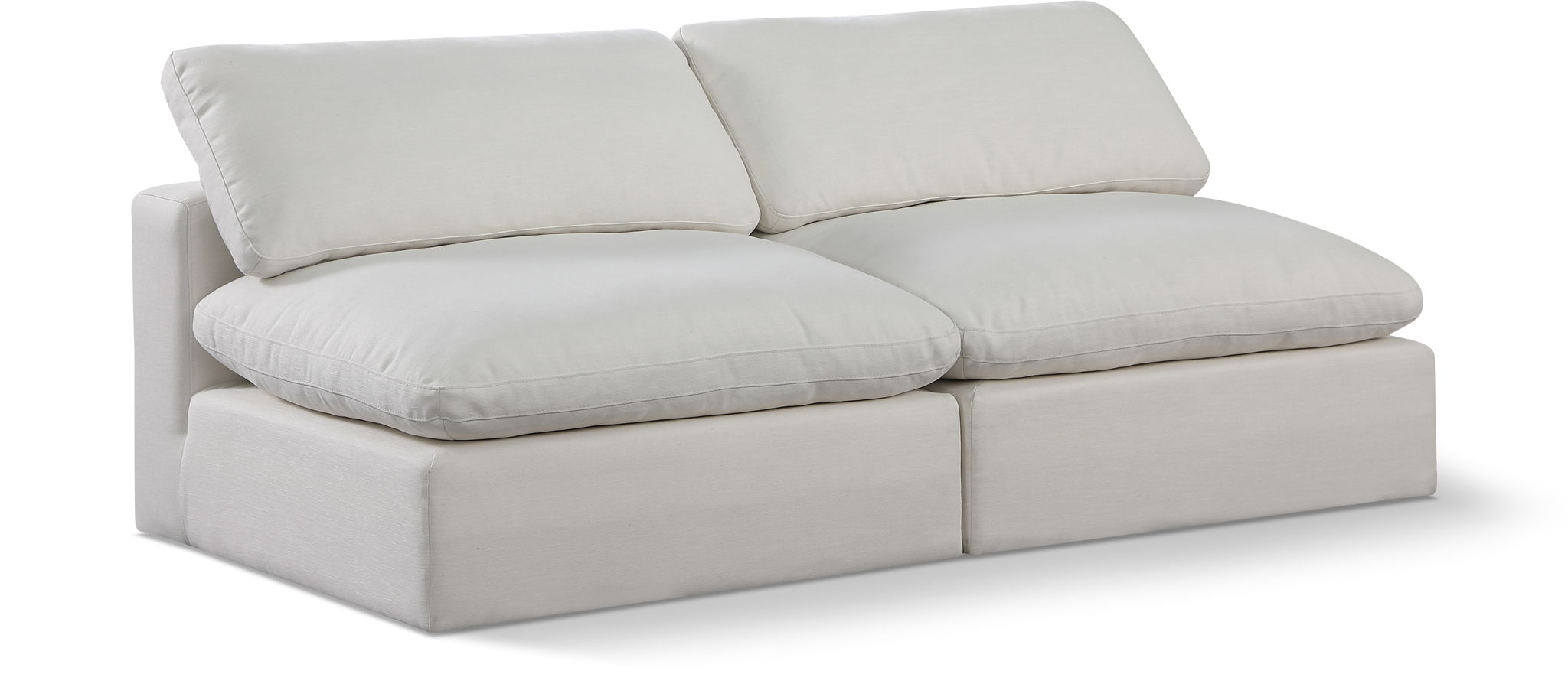 Comfy - Linen Modular Armless Sofa 2 Seats - Urban Living Furniture (Los Angeles, CA)