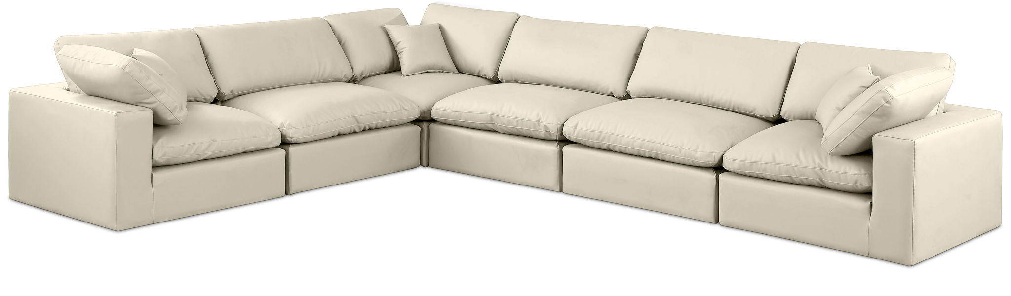 Comfy - 6 Piece Faux Leather Modular Corner Sectional - Urban Living Furniture (Los Angeles, CA)