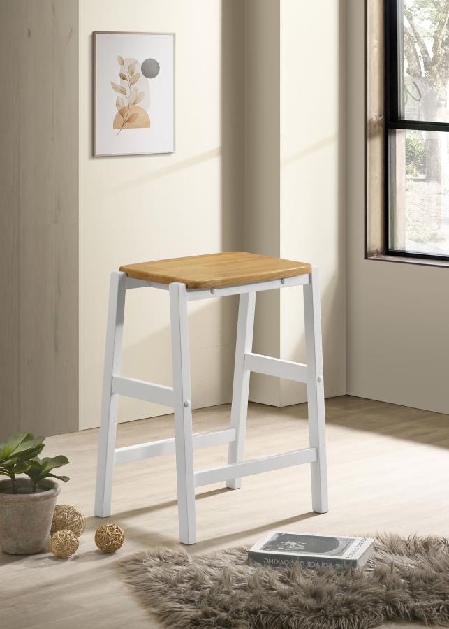 Edgeworth - Wood Backless Counter Stool (Set of 2) - White - Urban Living Furniture (Los Angeles, CA)