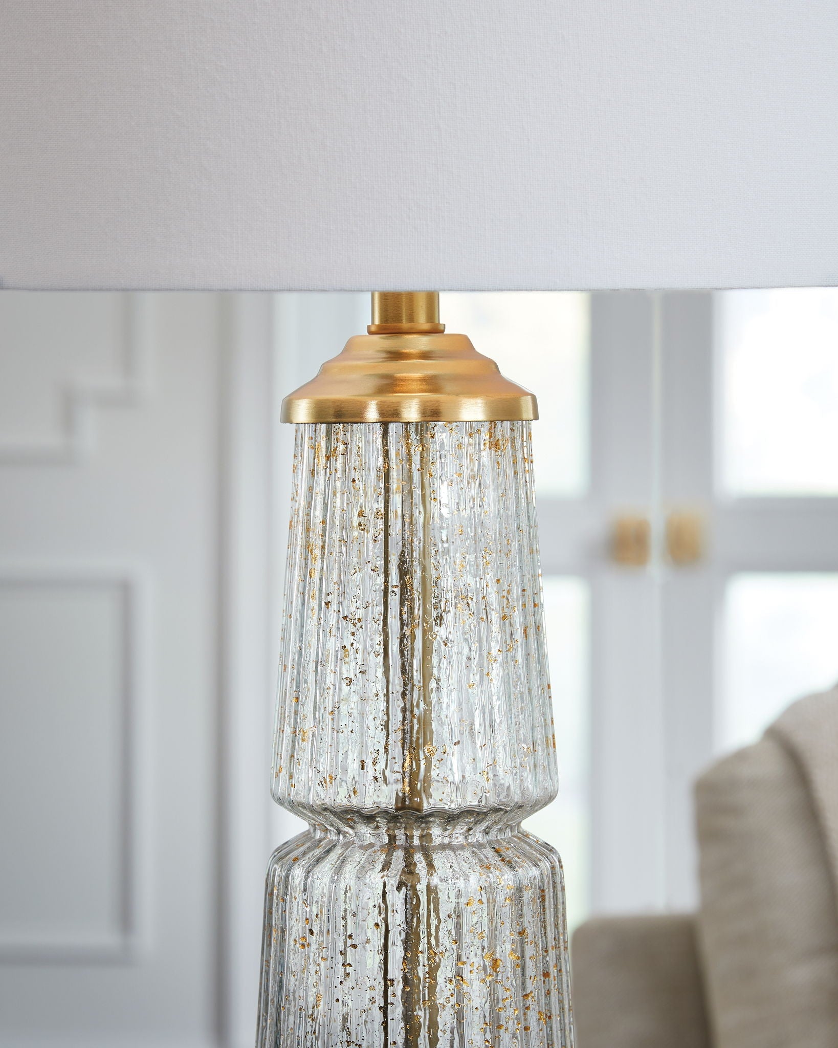 Bakersboro - Clear / Gold Finish - Glass Table Lamp - Urban Living Furniture (Los Angeles, CA)