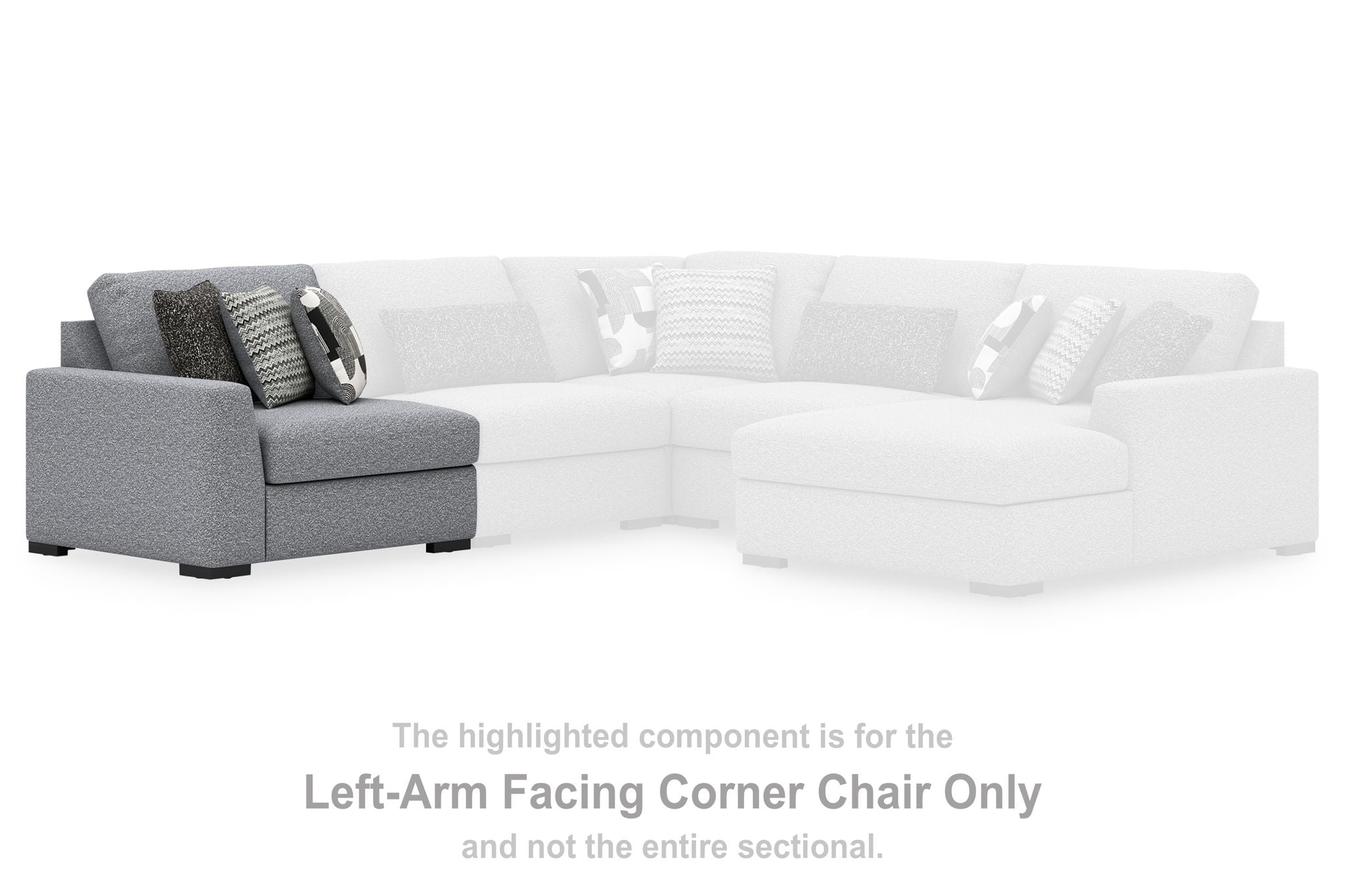 Bealton - Salt and Pepper - LAF Corner Chair - Urban Living Furniture (Los Angeles, CA)