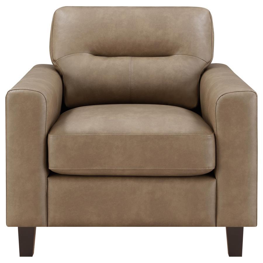 Scotland - Faux Leather Upholstered Track Arm Chair - Urban Living Furniture (Los Angeles, CA)