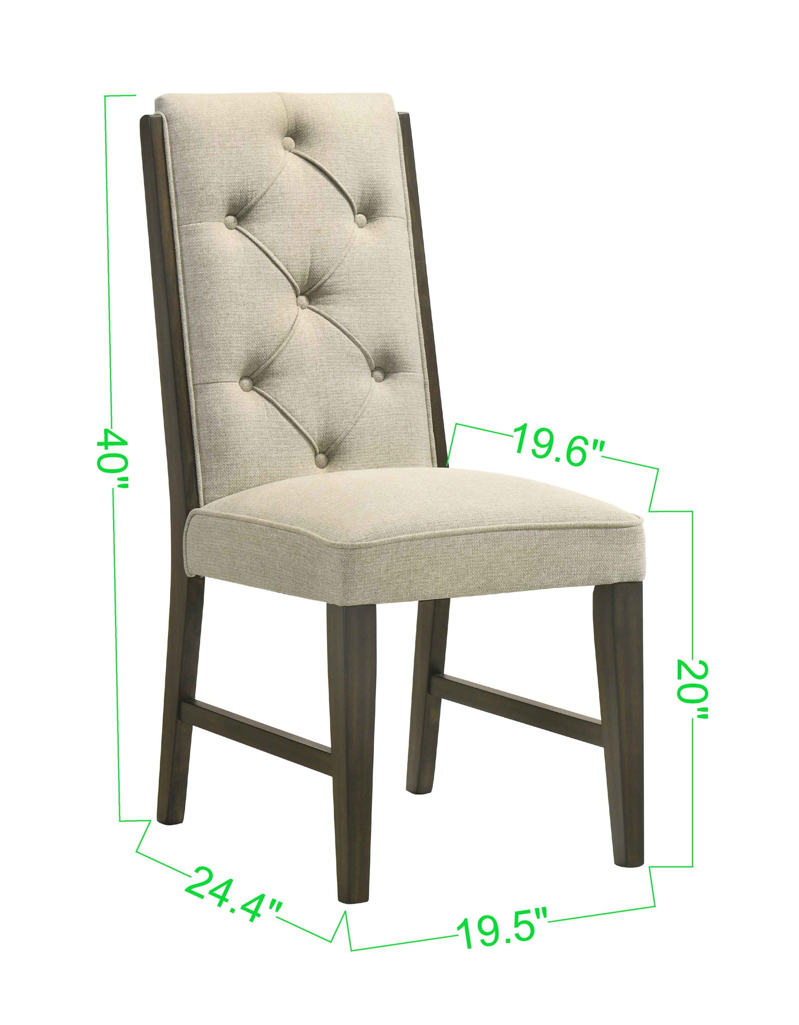 Herbert - Side Chair (Set of 2) - Espresso / Beige - Urban Living Furniture (Los Angeles, CA)