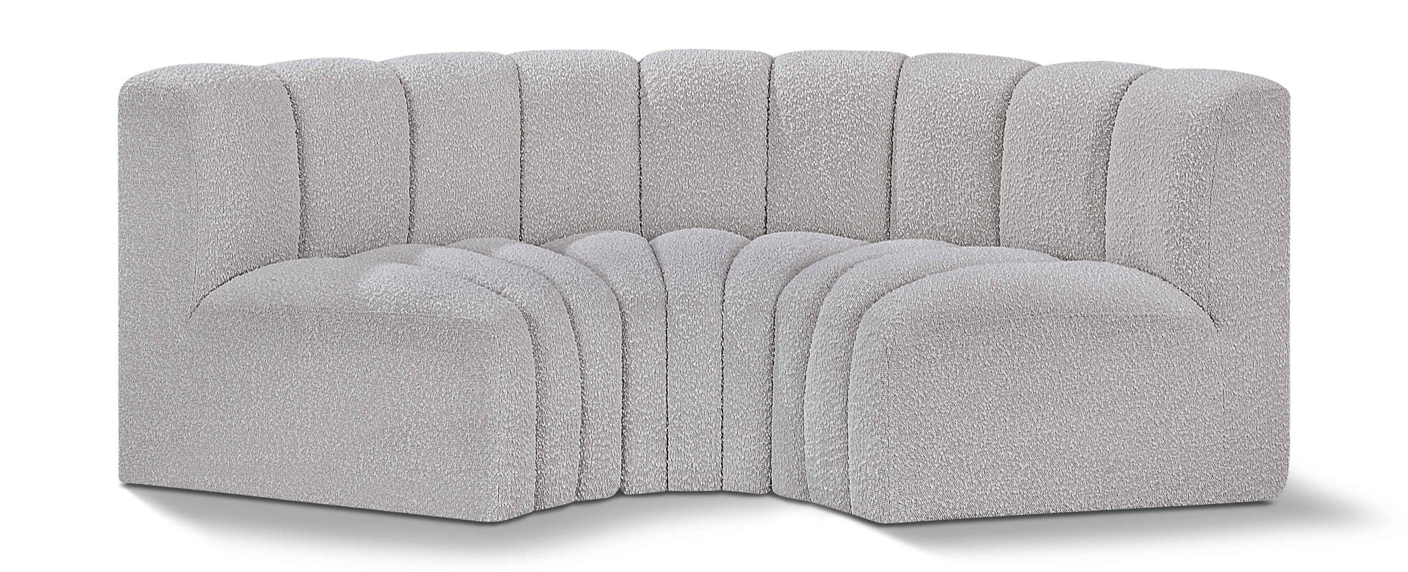 Arc - Boucle Fabric 3 Piece Modular U-Shaped Sofa - Urban Living Furniture (Los Angeles, CA)