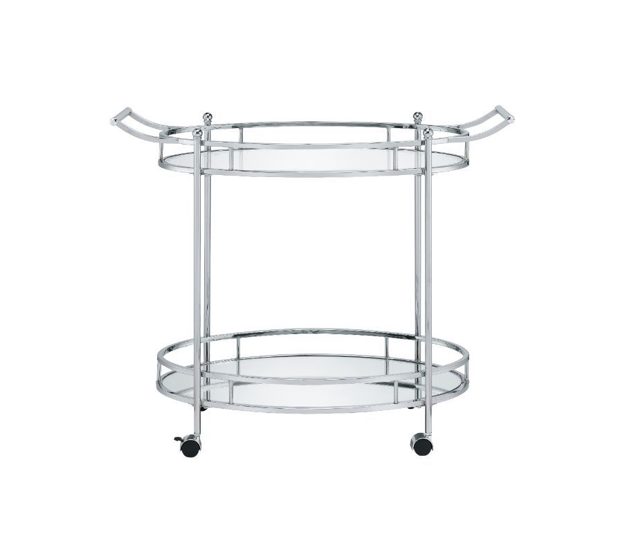 Jinx - Serving Cart - Clear Glass & Chrome - Urban Living Furniture (Los Angeles, CA)