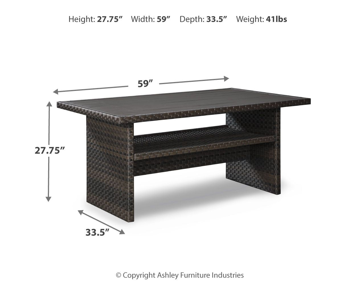 Easy Isle - RECT Multi-Use Table - Dark Brown / Beige - Urban Living Furniture (Los Angeles, CA)