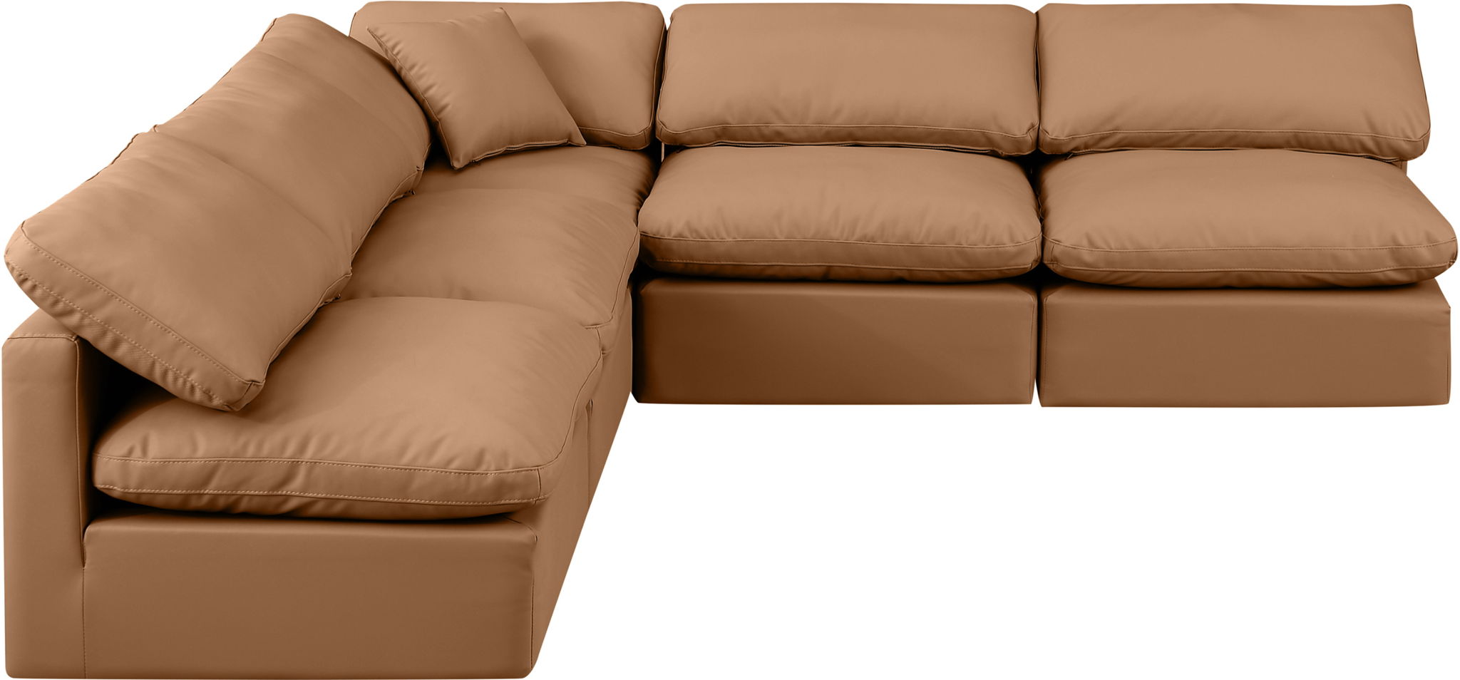 Indulge - Faux Leather 5 Piece Modular Corner Armless Sectional - Urban Living Furniture (Los Angeles, CA)