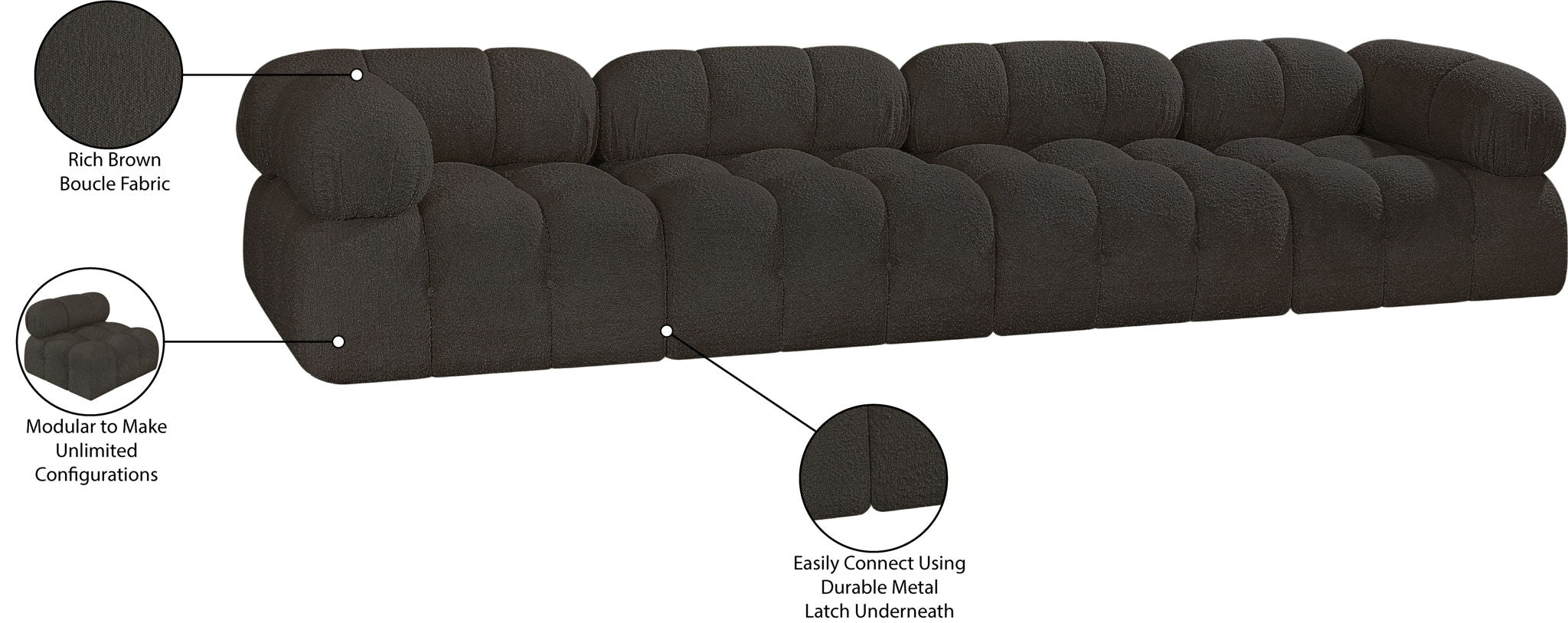 Ames - 4 Seat Modular Sofa - Urban Living Furniture (Los Angeles, CA)
