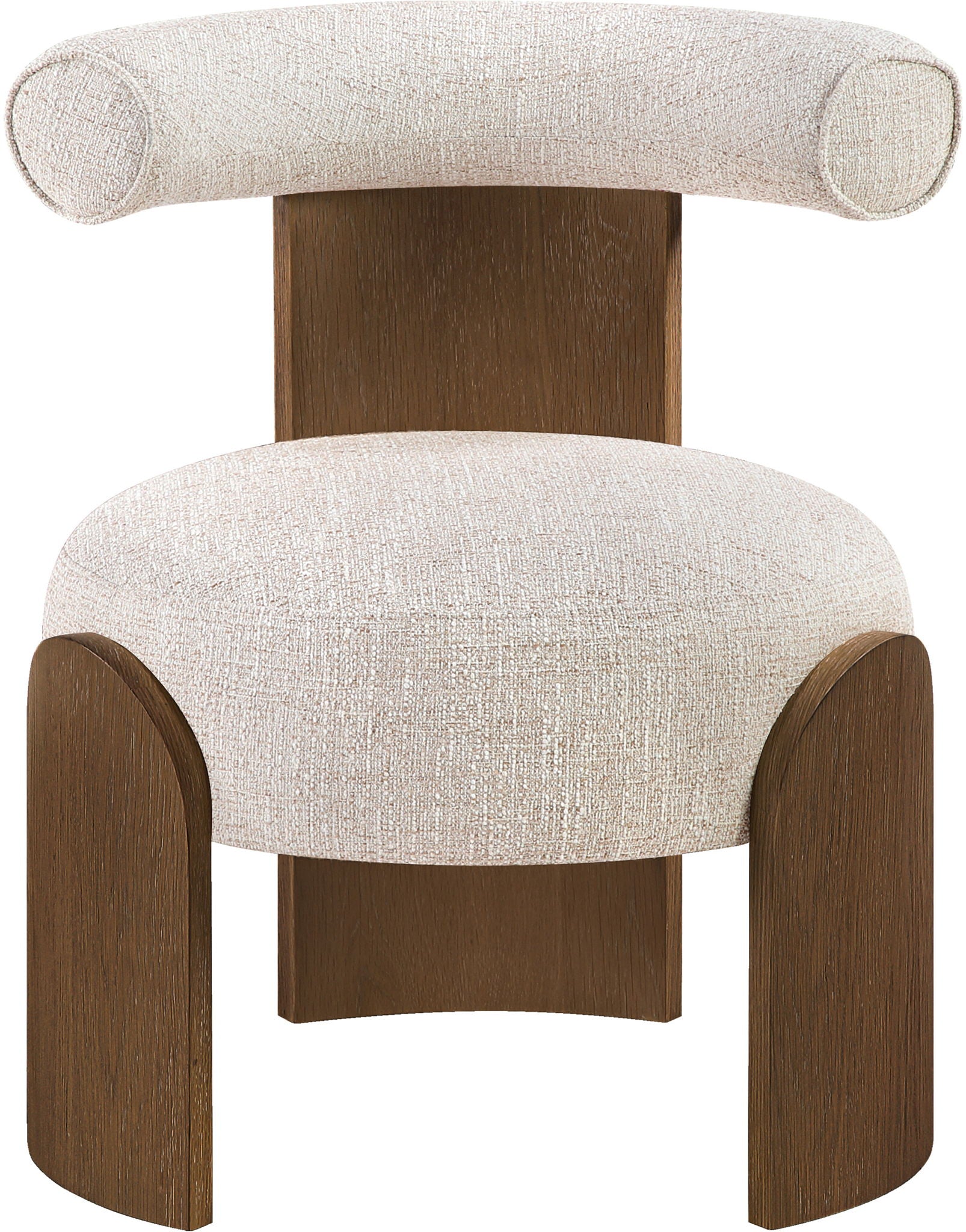 Calder - Linen Textured Fabric Upholstered Accent Chair - Painted Brown Base - Urban Living Furniture (Los Angeles, CA)