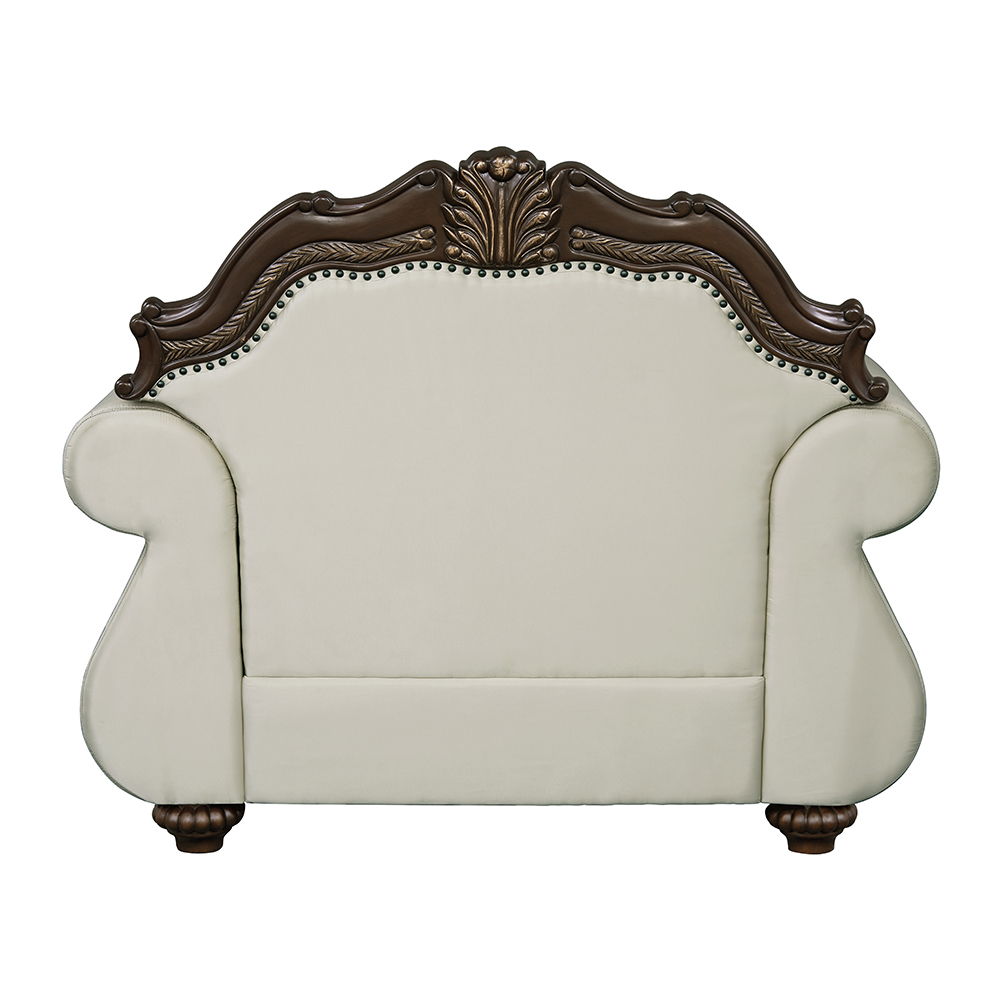 Pierce - Chair With Pillow - Beige Fabric & Cherry - Urban Living Furniture (Los Angeles, CA)
