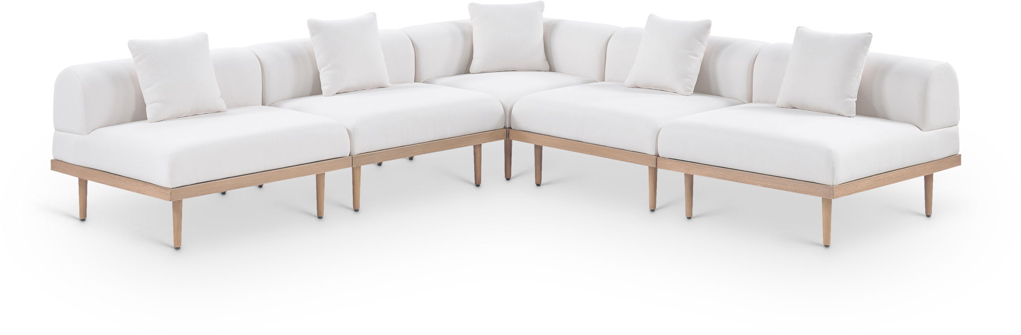 Laguna - 5 Piece 106.5" Upholstered Outdoor Patio Modular Sectional - Urban Living Furniture (Los Angeles, CA)