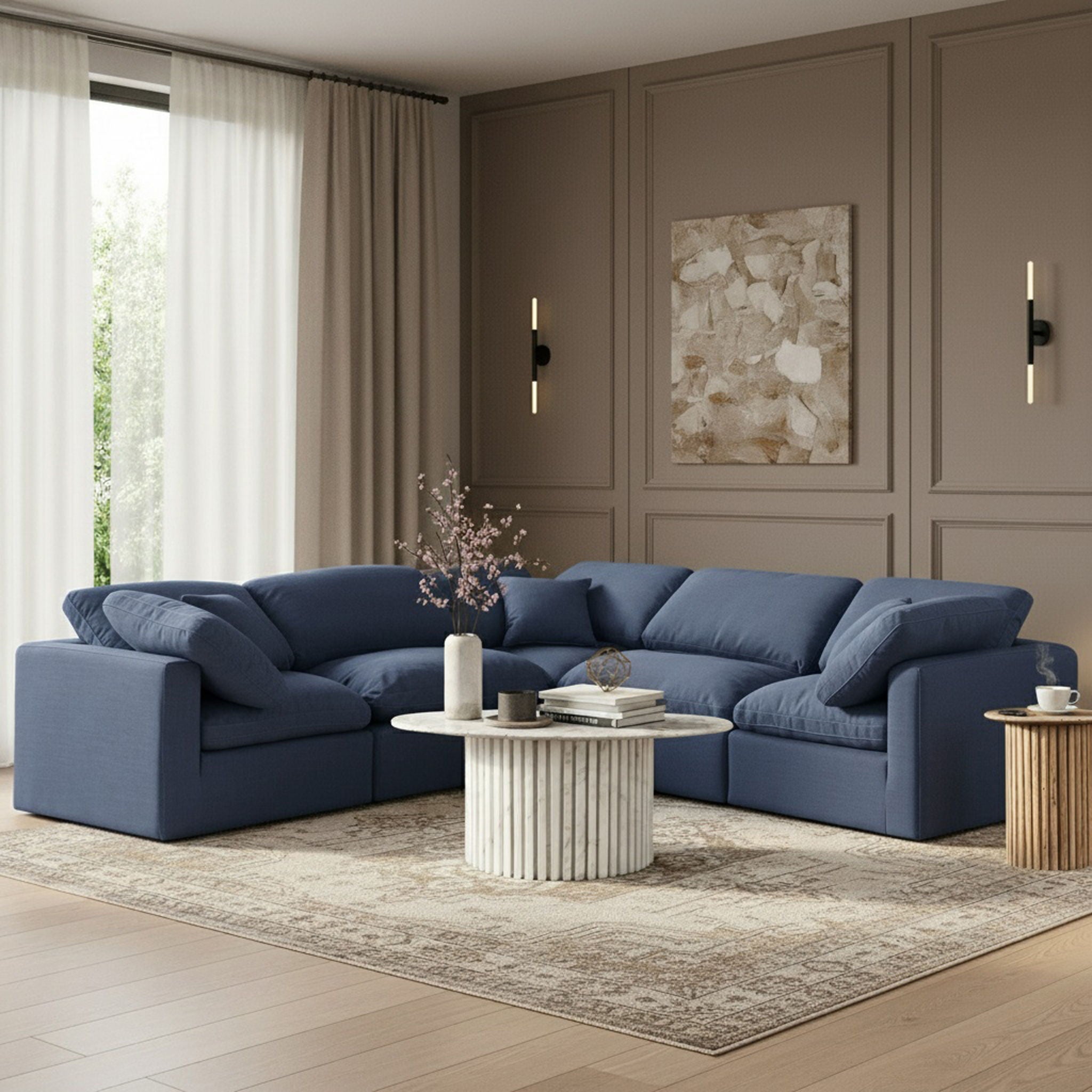 Indulge - Linen 5 Piece Modular Corner Sectional - Urban Living Furniture (Los Angeles, CA)