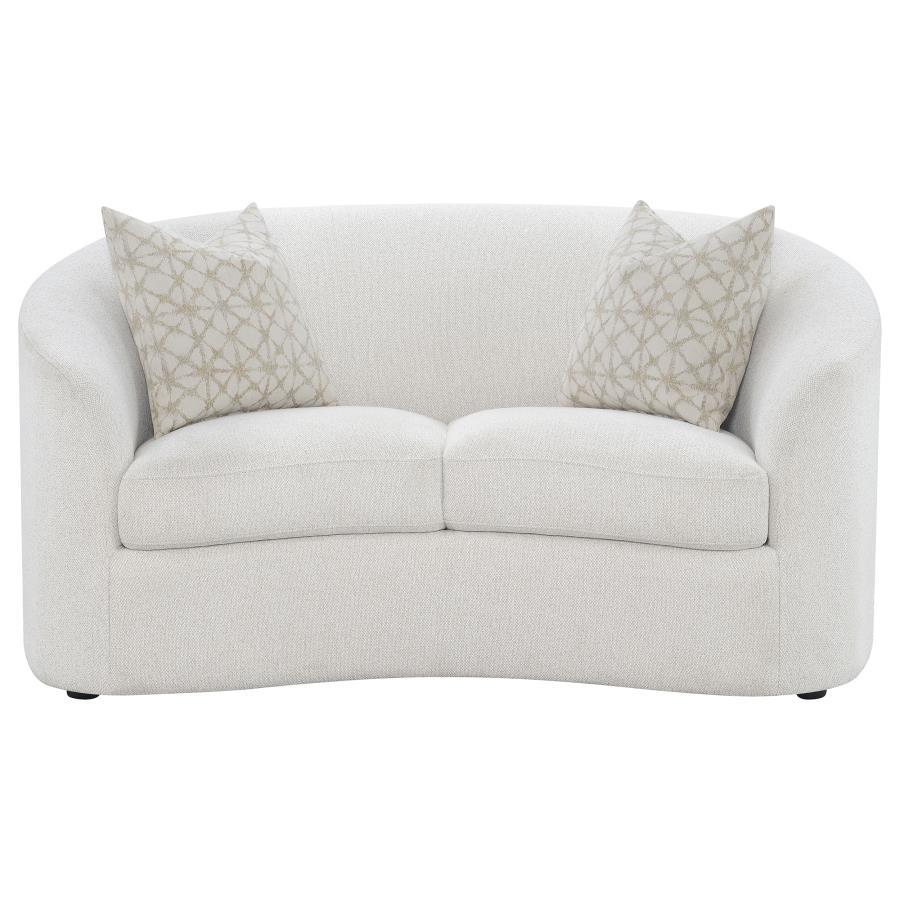 Rainn - Boucle Upholstered Sloped Arm Loveseat - Latte - Urban Living Furniture (Los Angeles, CA)
