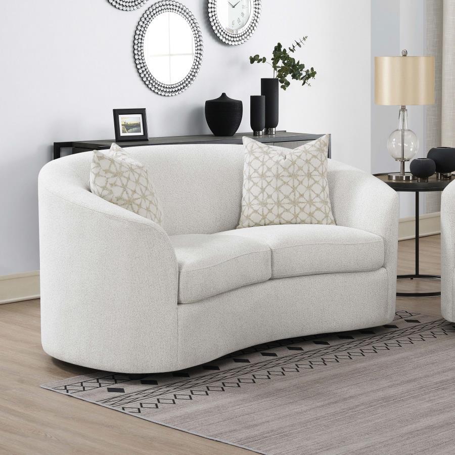 Rainn - Boucle Upholstered Sloped Arm Loveseat - Latte - Urban Living Furniture (Los Angeles, CA)