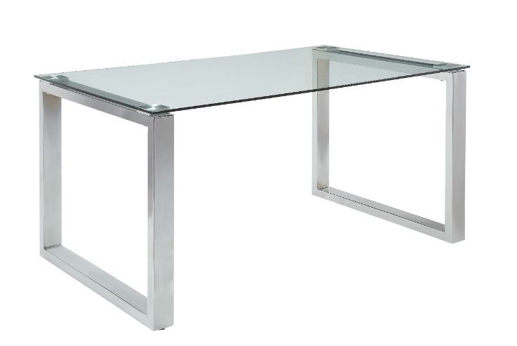 Abraham - Dining Table - Clear Glass Top & Chrome - Urban Living Furniture (Los Angeles, CA)