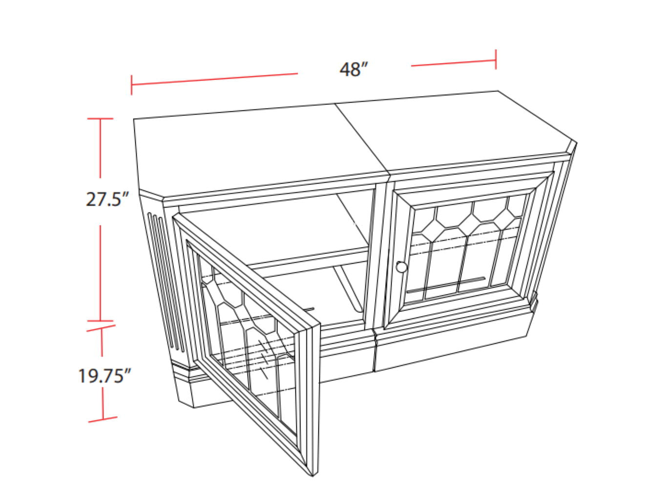 Huntington - Expandable Console - Antique Vintage Pecan - Urban Living Furniture (Los Angeles, CA)