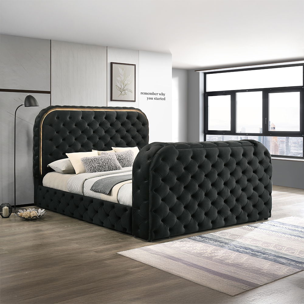 Kana - Bed With LED, Fireplace & TV Stand - Urban Living Furniture (Los Angeles, CA)