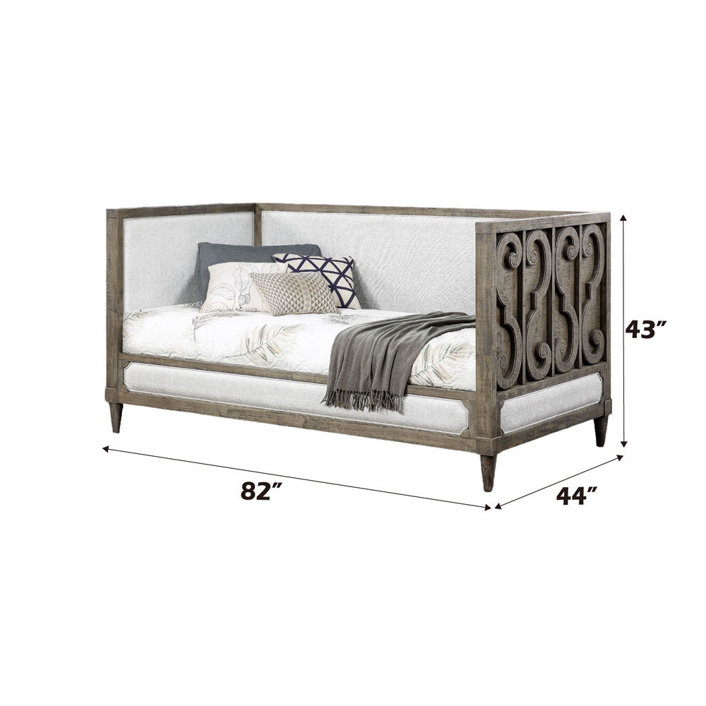 Artesia - Twin Daybed - Tan Fabric & Salvaged Natural - Urban Living Furniture (Los Angeles, CA)