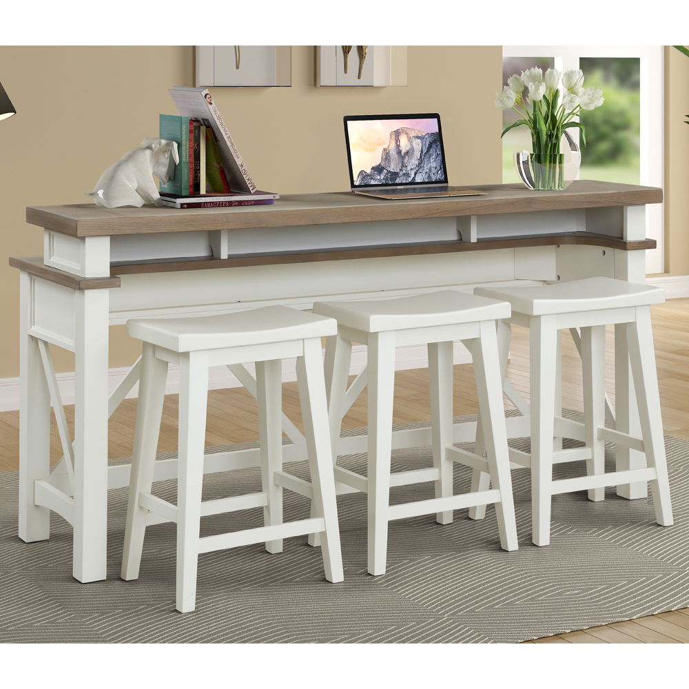 Americana Modern - Everywhere Console With 3 Stools - Cotton - Urban Living Furniture (Los Angeles, CA)