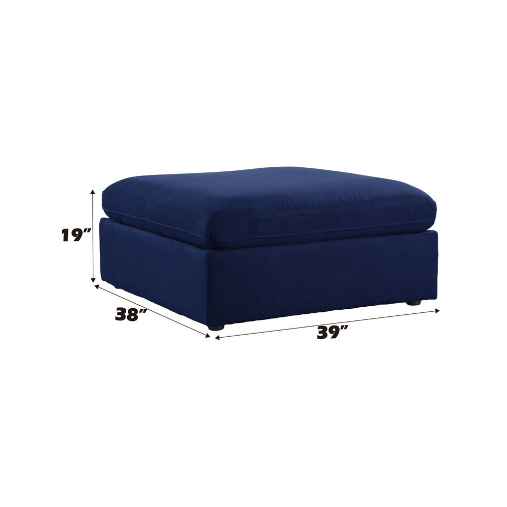 Crosby - Modular Ottoman - Blue Fabric - Urban Living Furniture (Los Angeles, CA)