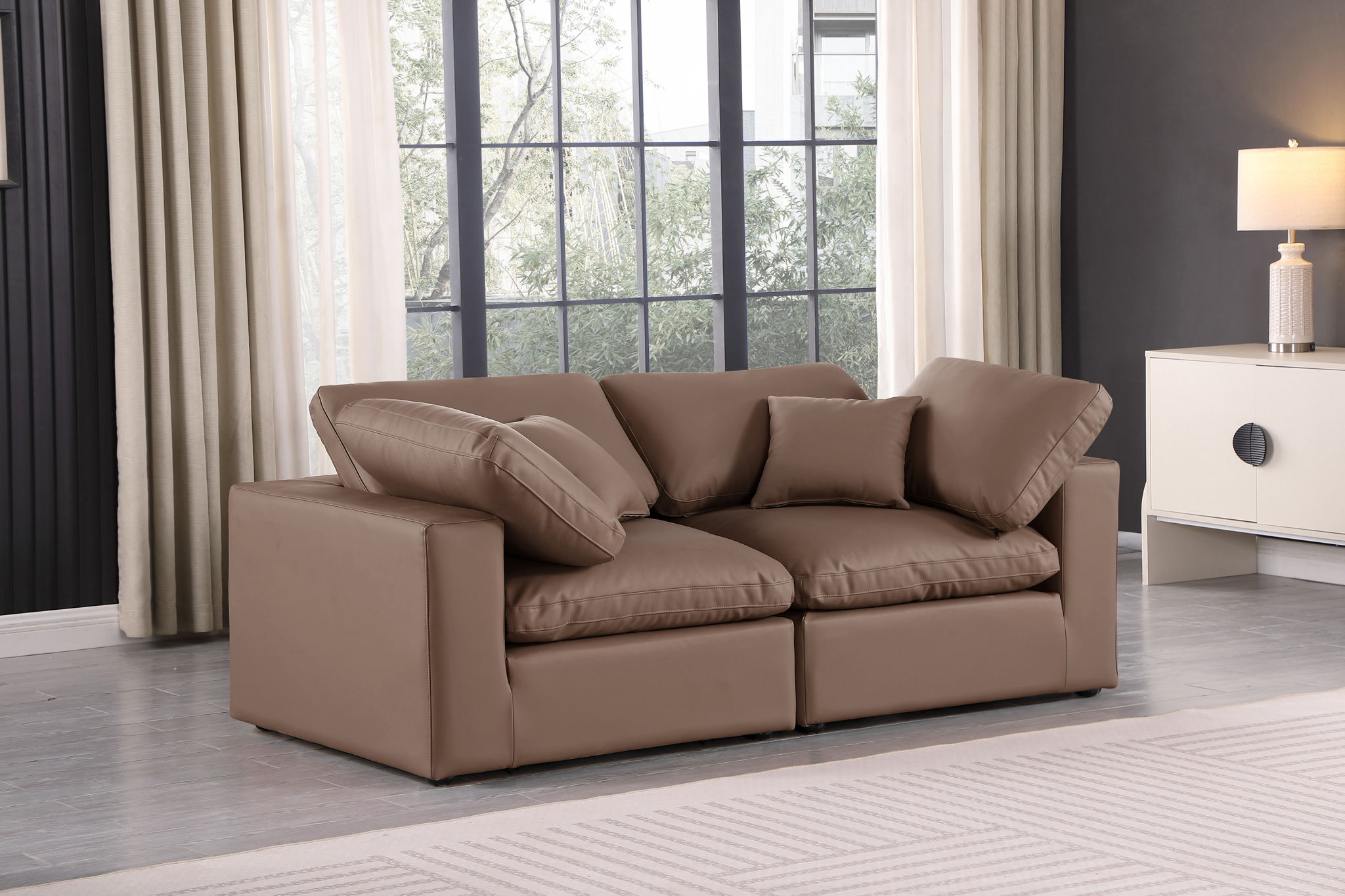 Comfy - Faux Leather Modular Sofa 2 Seats - Urban Living Furniture (Los Angeles, CA)