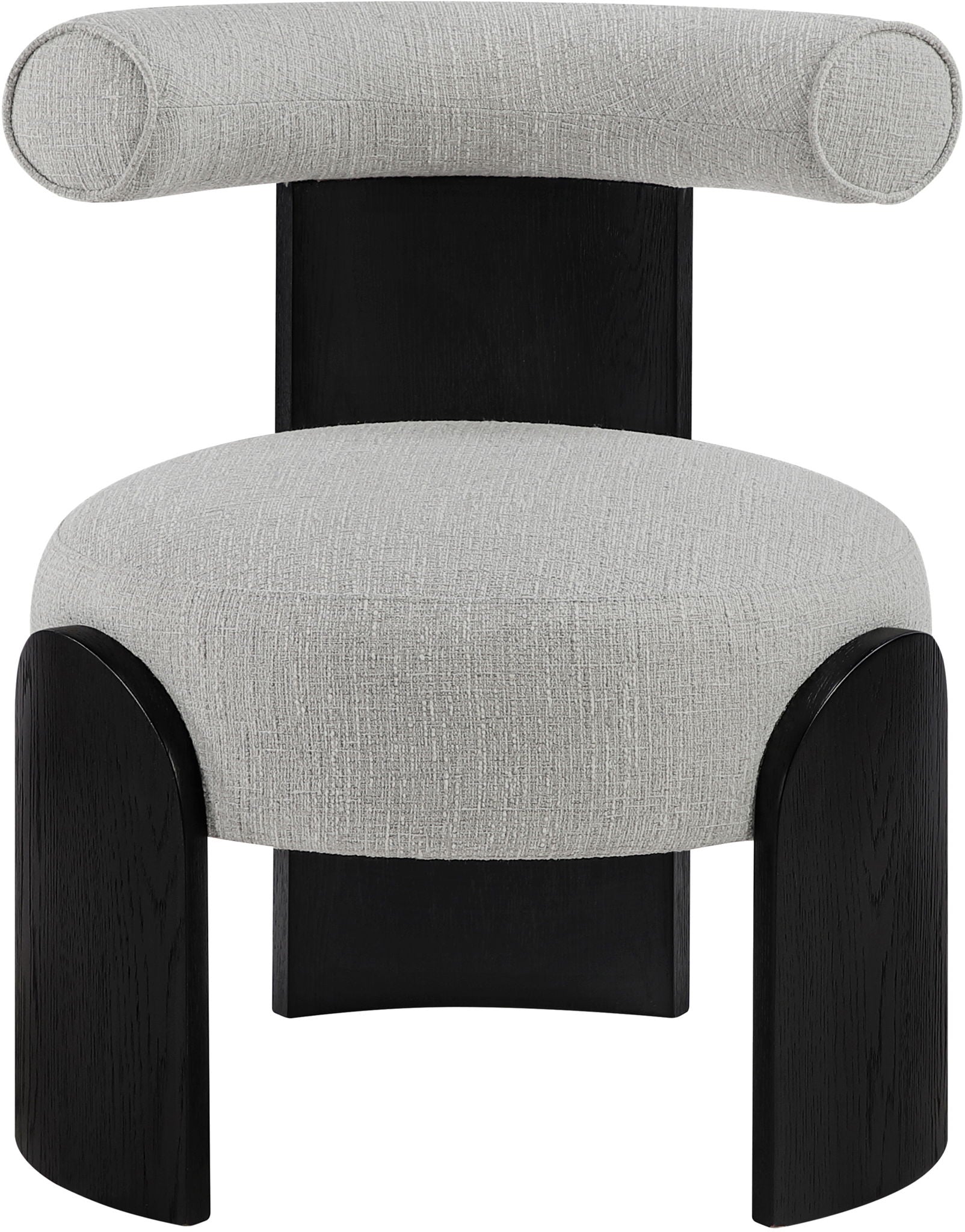 Calder - Linen Textured Fabric Upholstered Accent Chair - Painted Black Base - Urban Living Furniture (Los Angeles, CA)