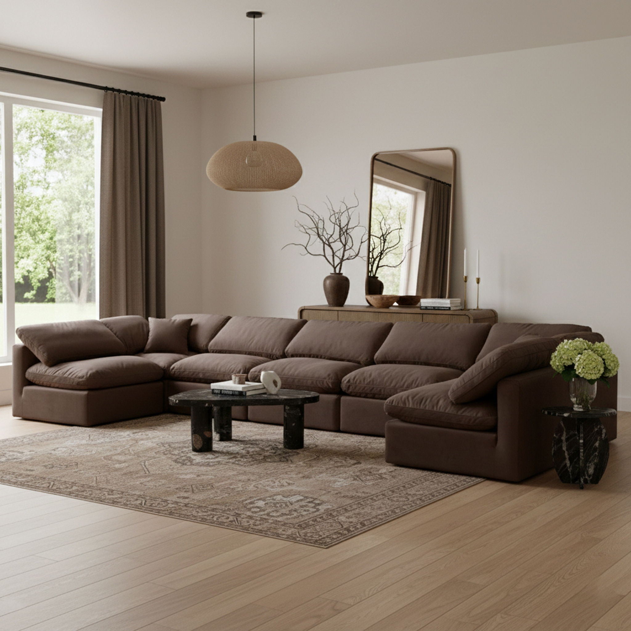Indulge - Velvet 7 Piece Modular U-Shaped Sectional - Urban Living Furniture (Los Angeles, CA)