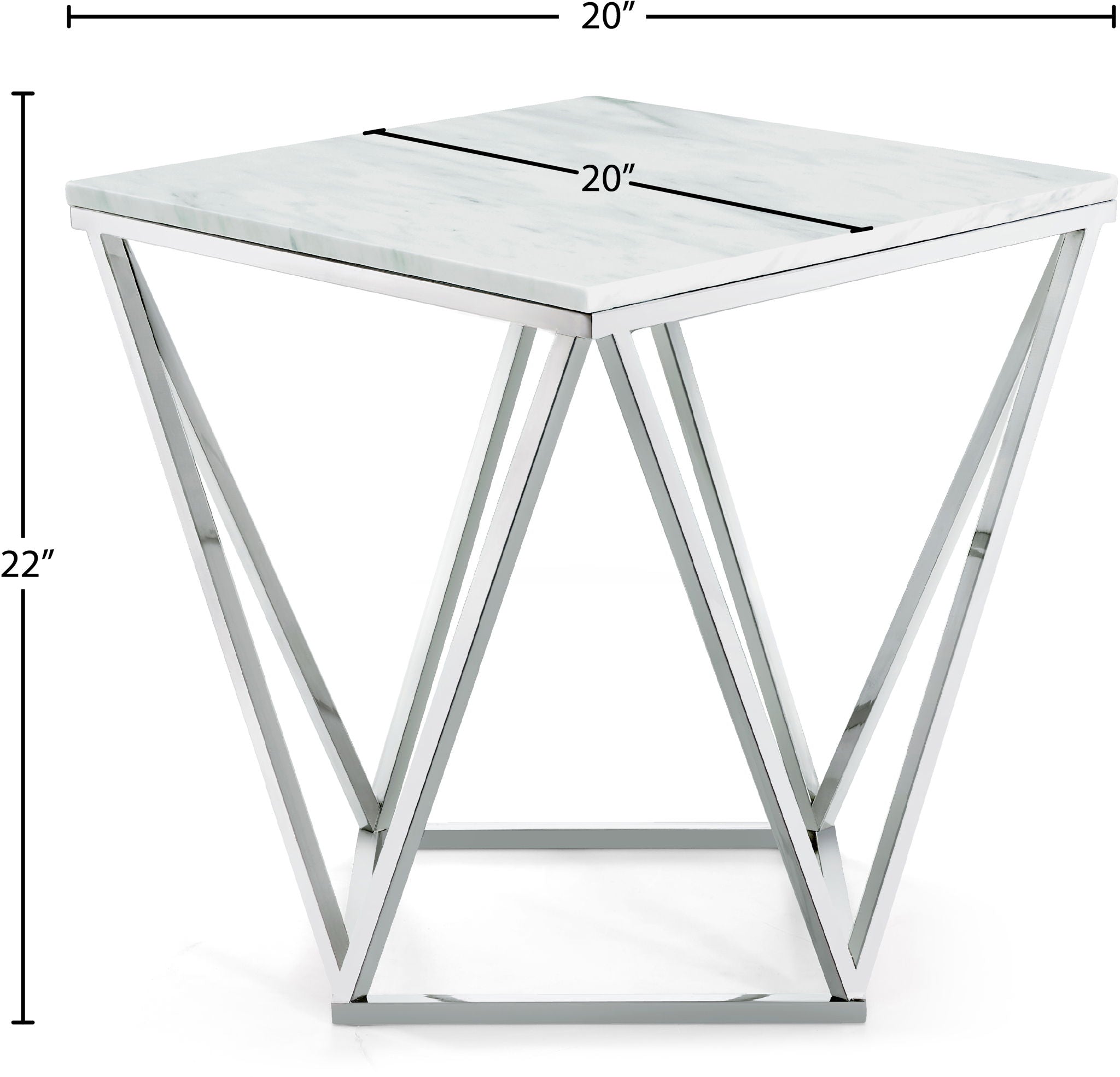Skylar - End Table - Pearl Silver - Urban Living Furniture (Los Angeles, CA)
