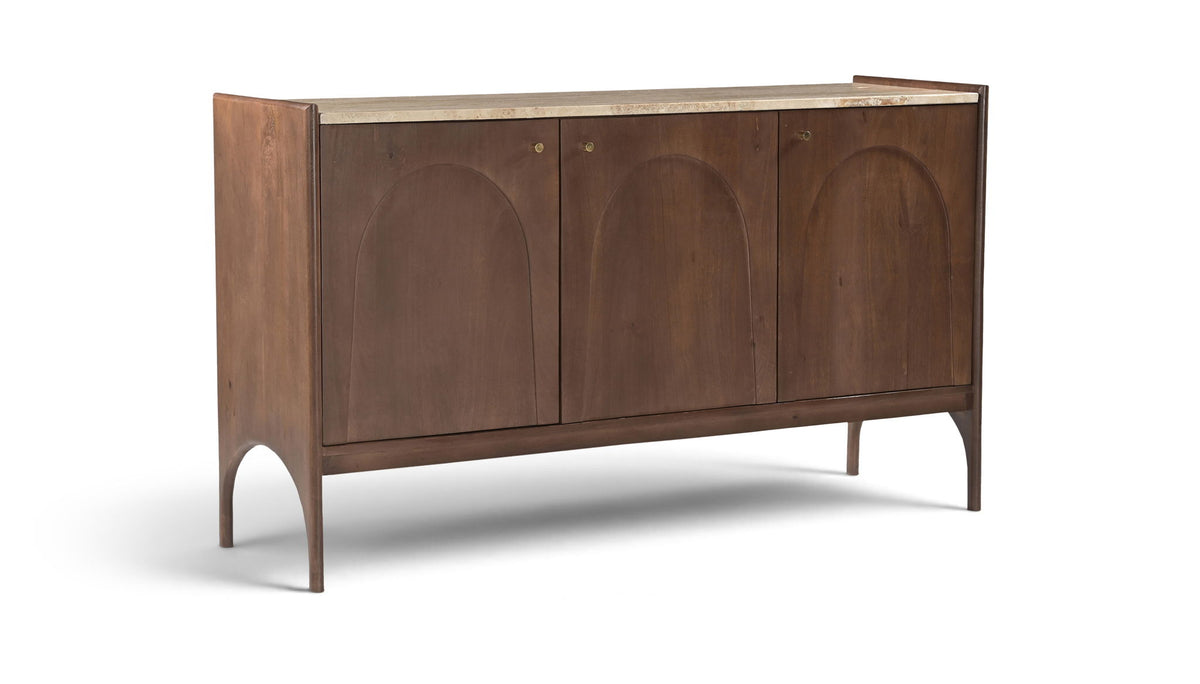 Veya - 57" Genuine Marble And Mango Wood Sideboard / Buffet