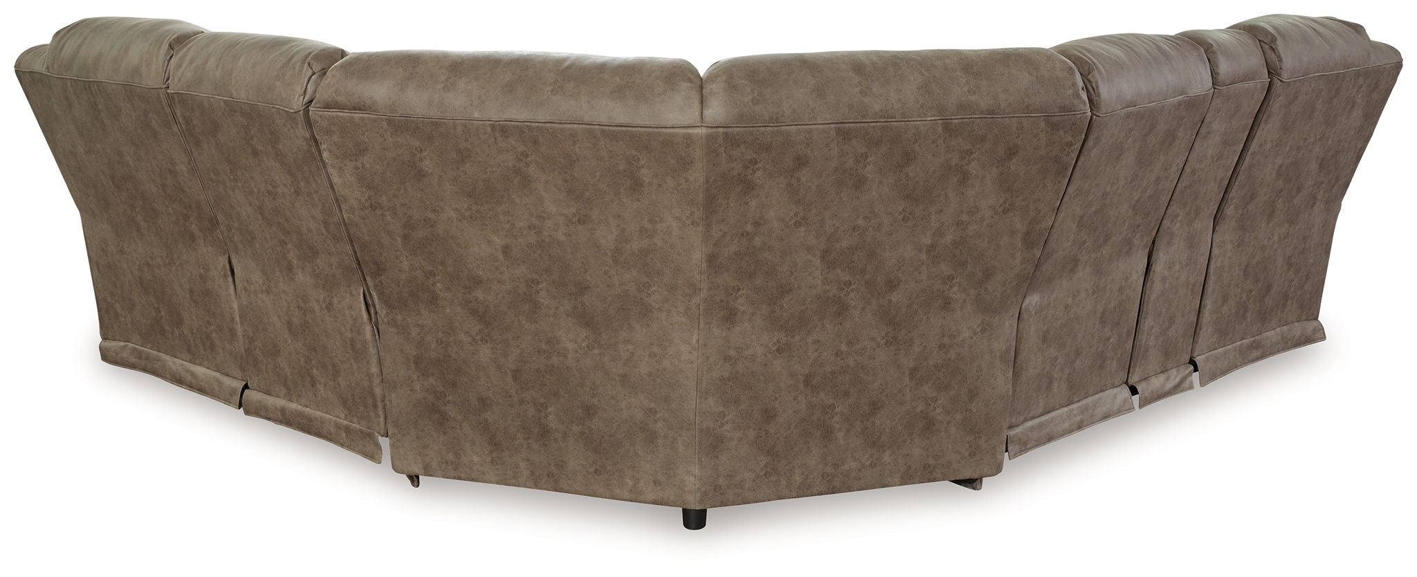 Ravenel - 3-Piece Power Reclining Sectional With Laf Power Reclining Loveseat With Console - Faux Leather - Fossil - Urban Living Furniture (Los Angeles, CA)