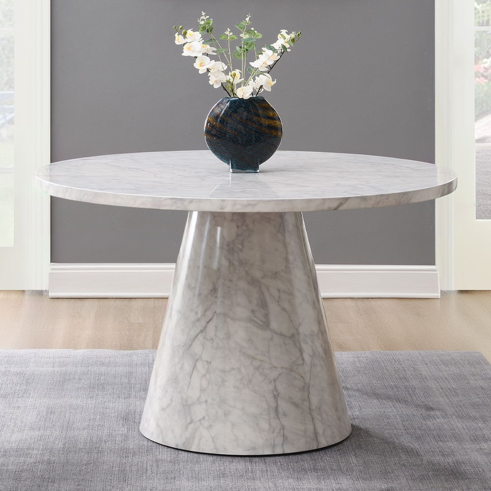 Kacey - Round Dining Table - Engineered Stone - Urban Living Furniture (Los Angeles, CA)
