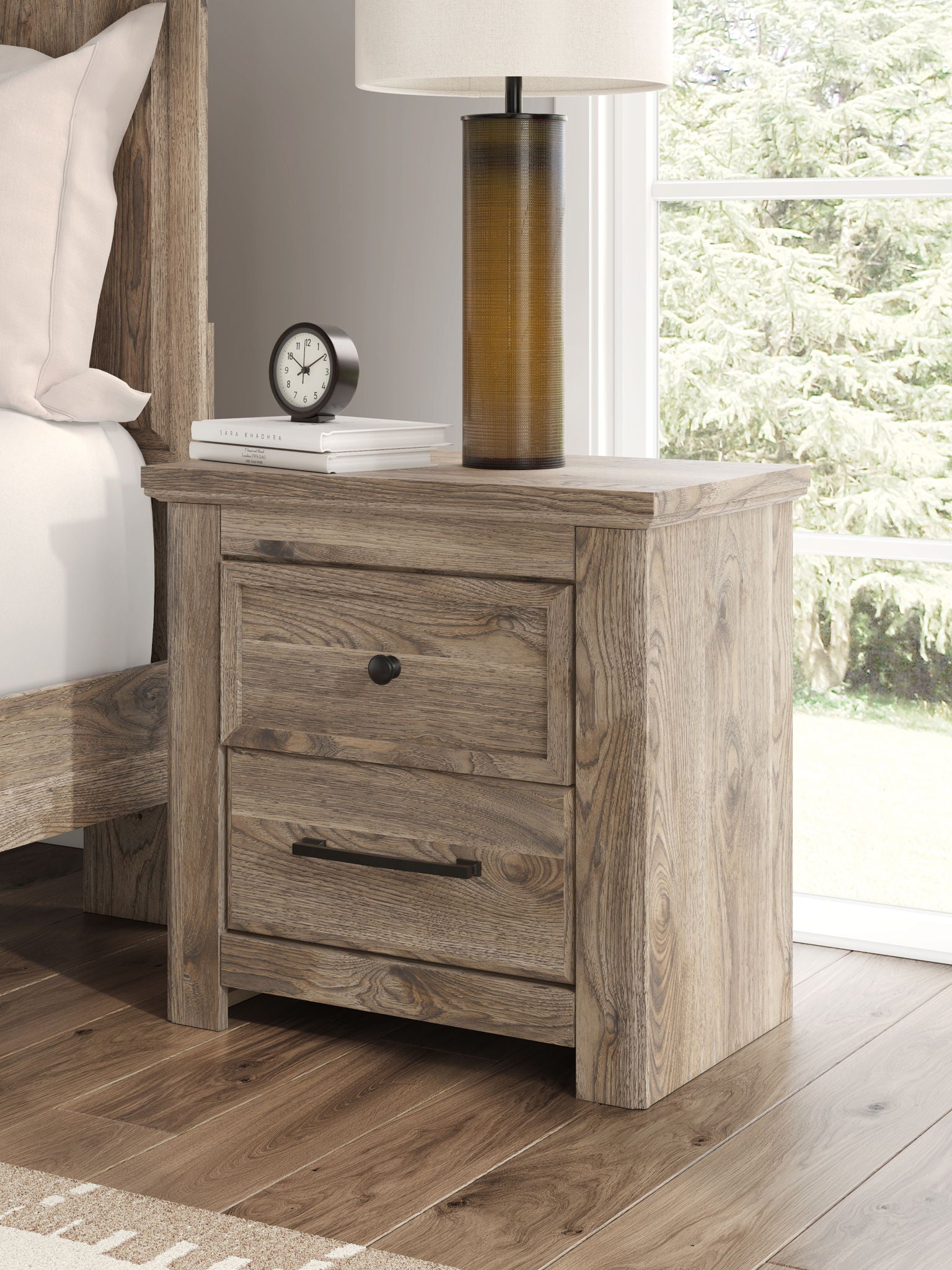 Rusticott - Two Drawer Night Stand - Brown - Urban Living Furniture (Los Angeles, CA)