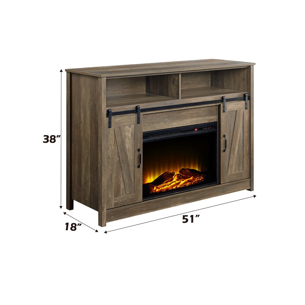 Tobias - 38" Fireplace - Rustic Oak - Urban Living Furniture (Los Angeles, CA)