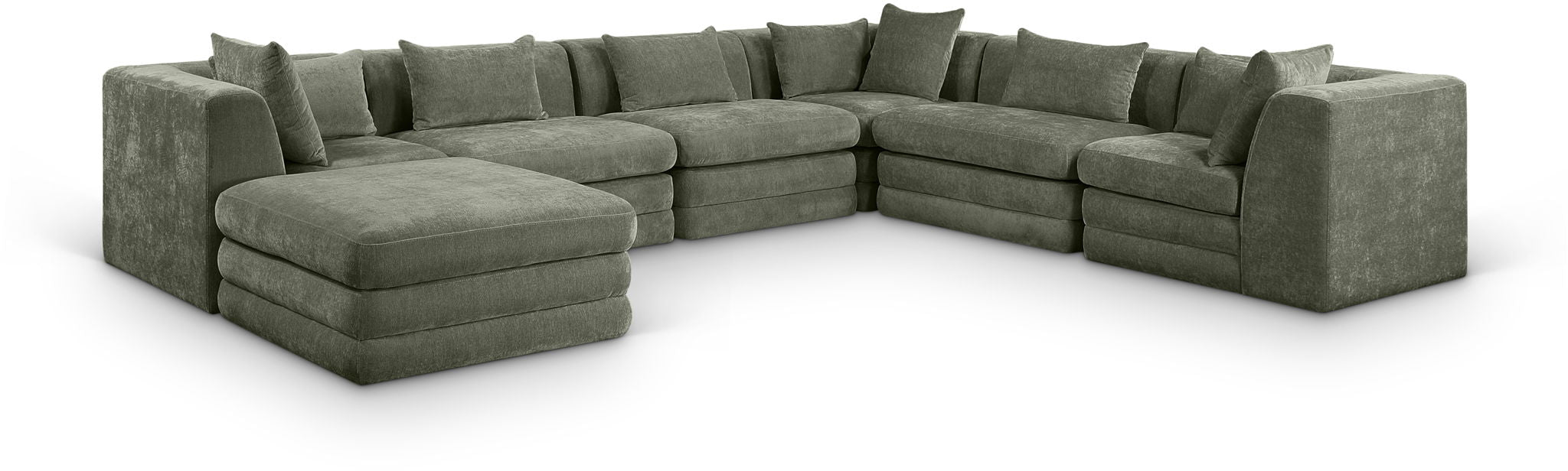 Stellar - 7 Piece Chenille Fabric Upholstered Modular Sectional - Urban Living Furniture (Los Angeles, CA)