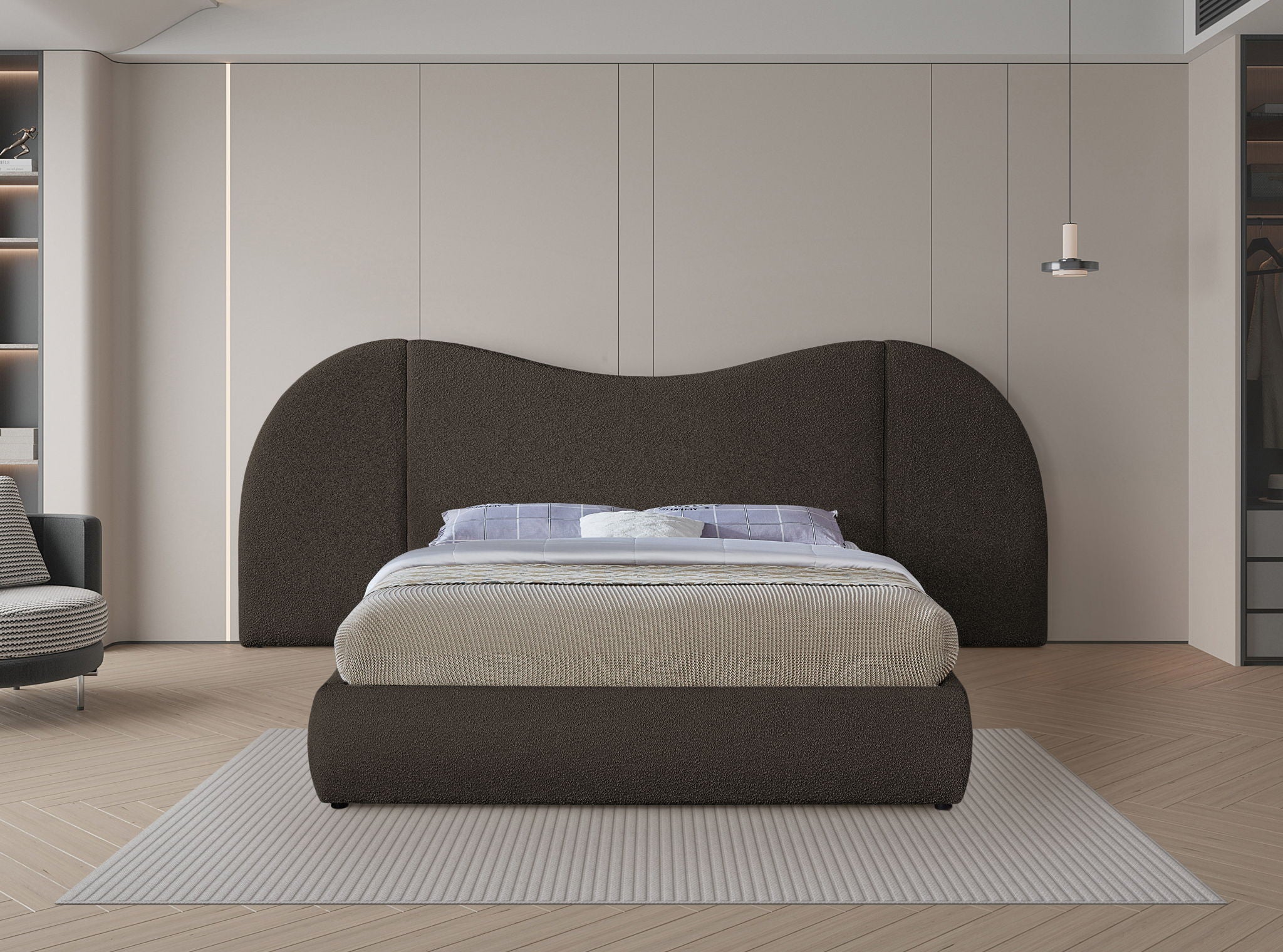 Everest - Boucle Fabric Bed - Urban Living Furniture (Los Angeles, CA)