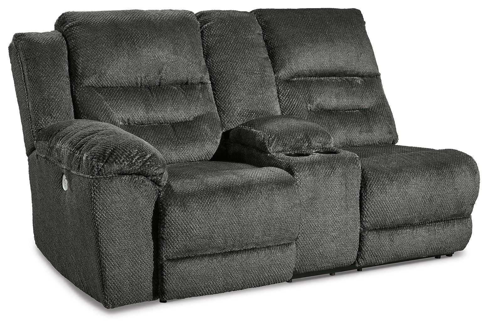 Nettington - Smoke - Laf Power Rec Loveseat W/Console - Urban Living Furniture (Los Angeles, CA)