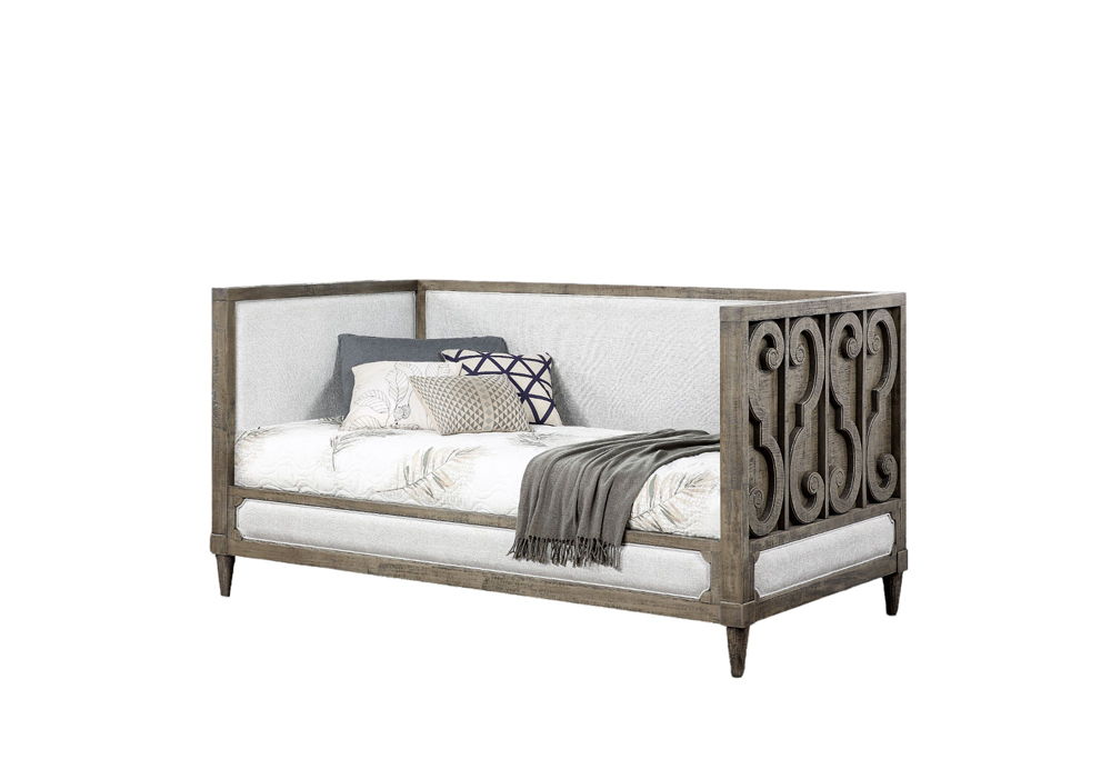 Artesia - Twin Daybed - Tan Fabric & Salvaged Natural - Urban Living Furniture (Los Angeles, CA)