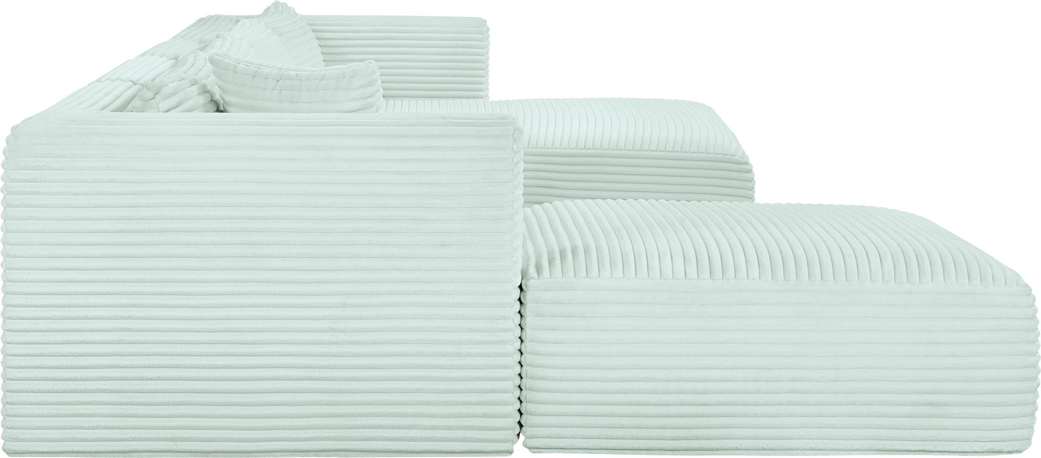 Shaggy - 5 Piece Modular Sectional With Chaise And Ottoman