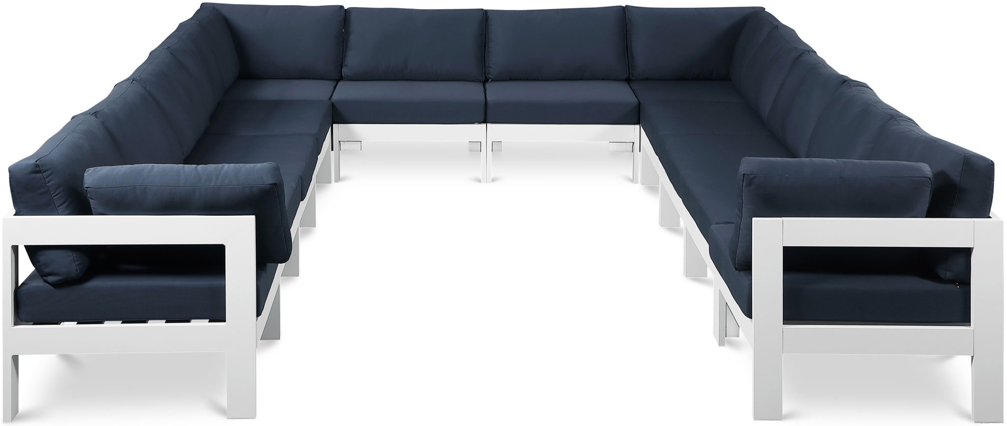 Nizuc - Outdoor Patio 12 Piece Modular Sectional With White Frame - Urban Living Furniture (Los Angeles, CA)