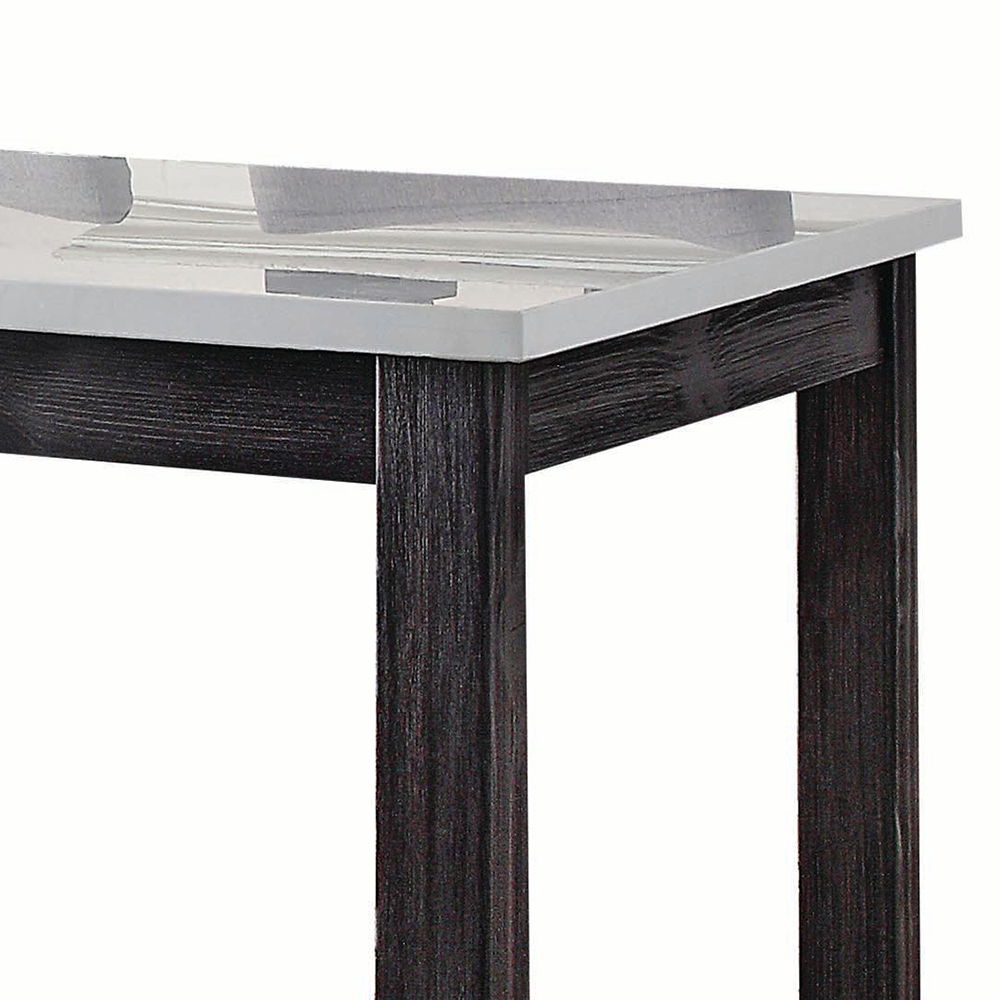 Yelena - Counter Height Table With Marble Top - Marble Top & Weathered Espresso - Urban Living Furniture (Los Angeles, CA)