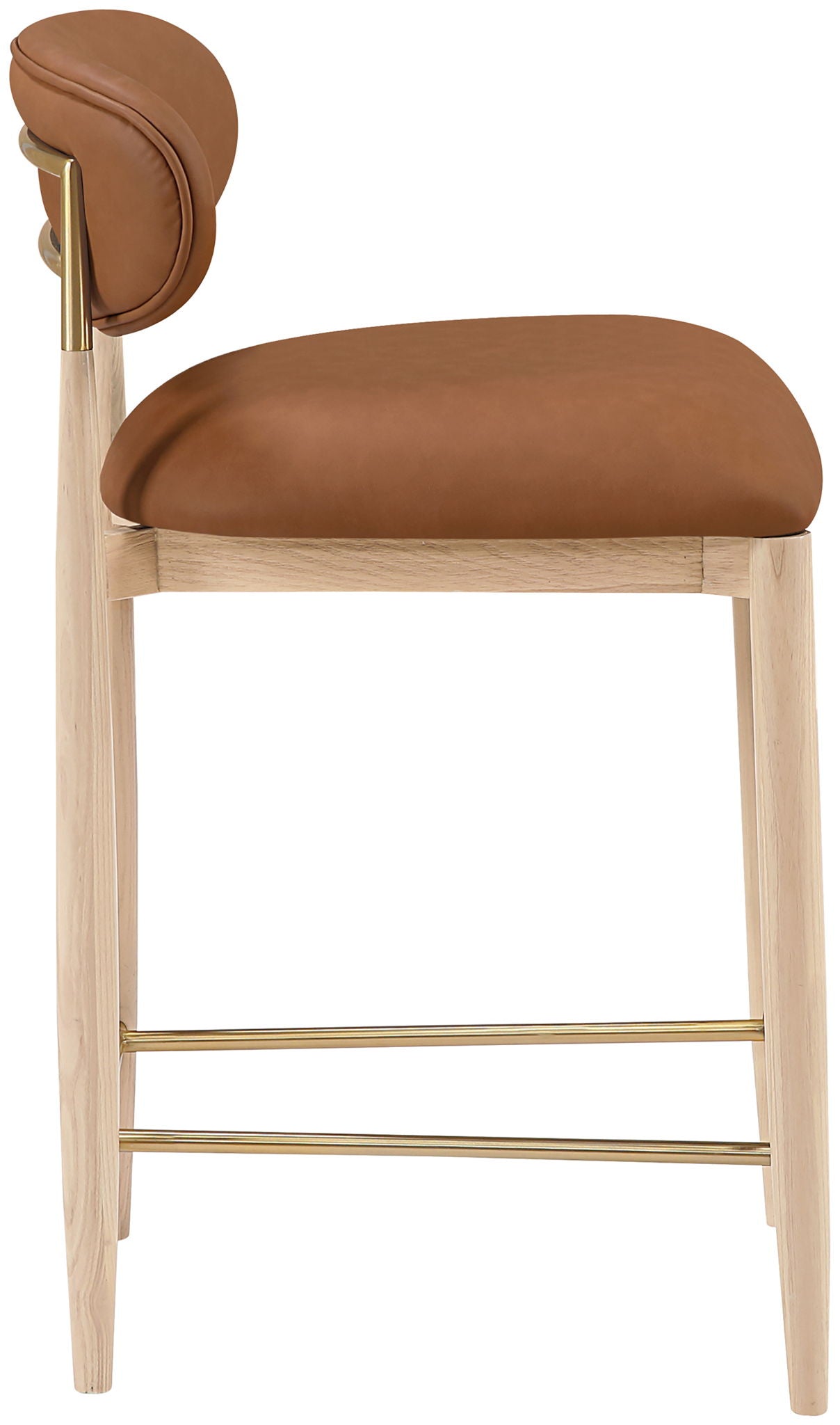 Riccio - Stool - Natural And Gold Frame - Urban Living Furniture (Los Angeles, CA)