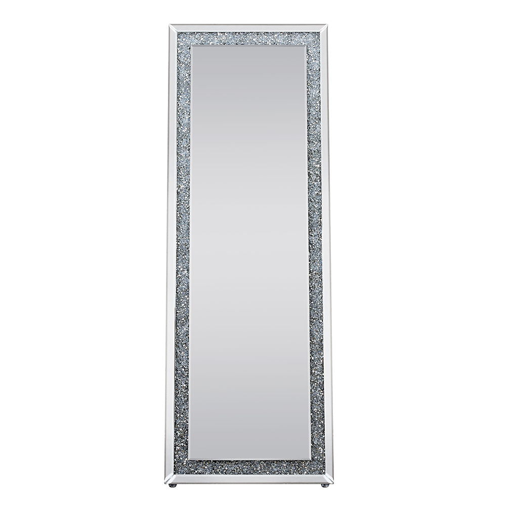 Noralie - 63" X 22" Floor Mirror - Mirrored & Faux Diamonds - Urban Living Furniture (Los Angeles, CA)