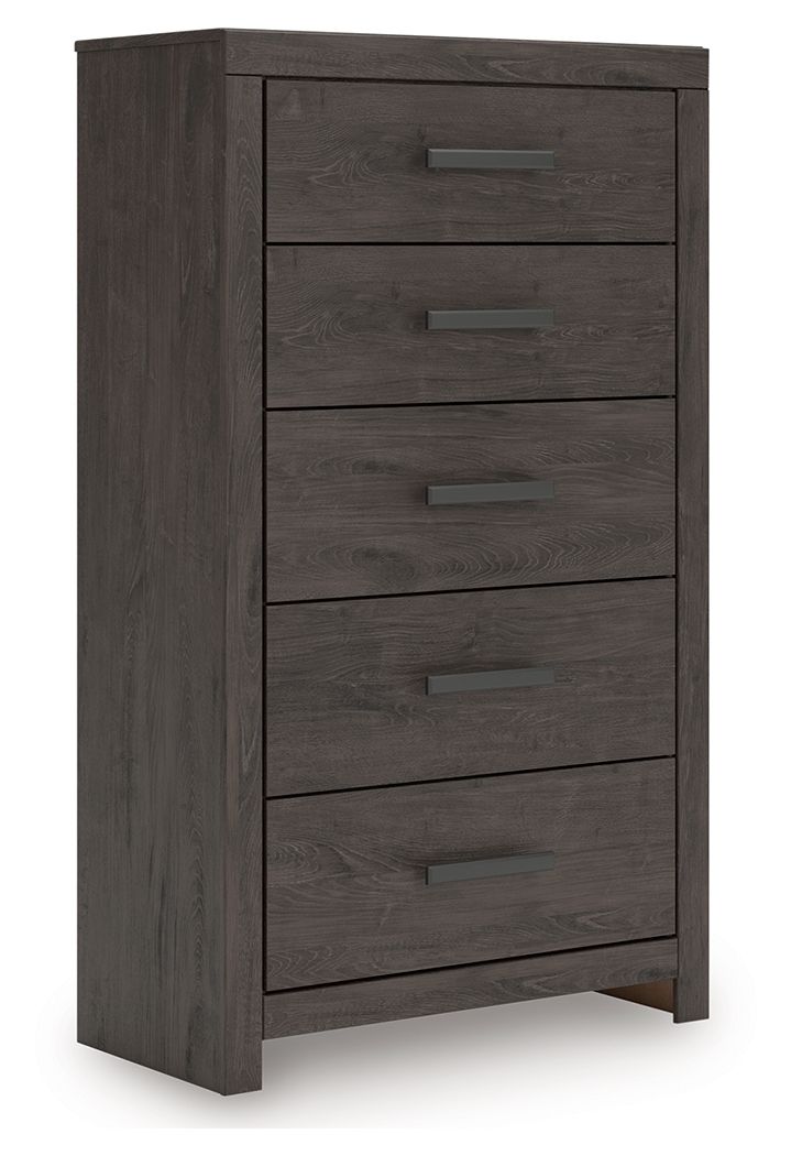 Prendonea - Charcoal - Five Drawer Chest - Urban Living Furniture (Los Angeles, CA)